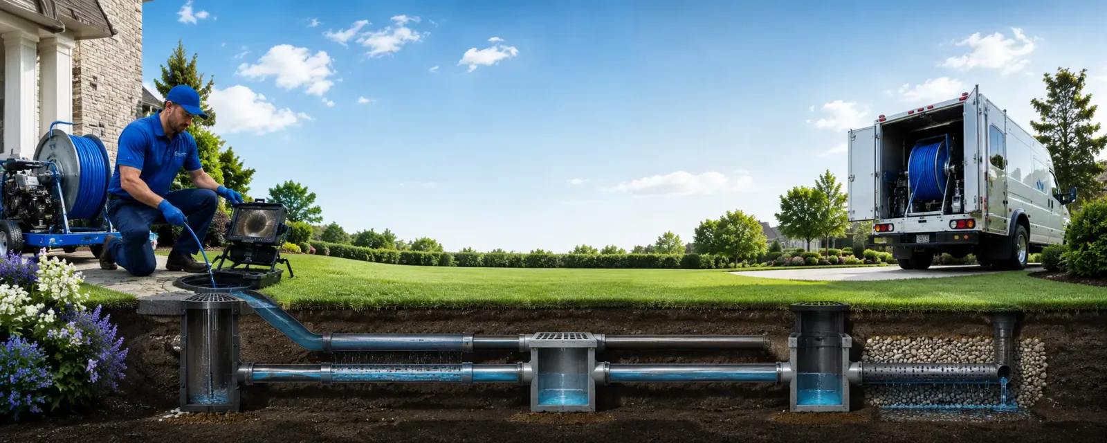 Outdoor drain cleaning information for West Hartford, VT